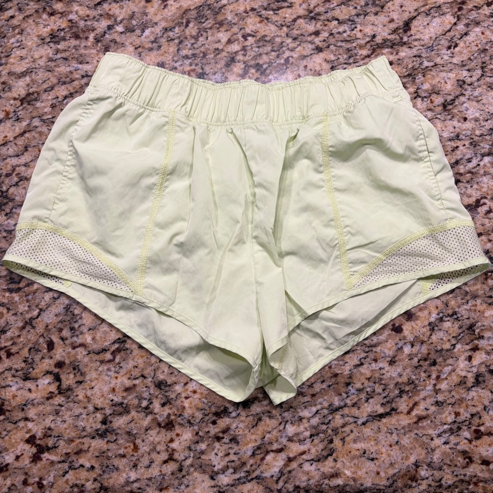 OFFLINE by Aerie Womens Lime Green Mesh Trim Athletic Running Shorts Size S